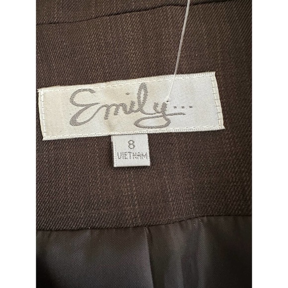 NWT Women Jacket Pants Brown Suit 2pc Set 8 New Washable Dry Clean Work Office - Picture 3 of 14